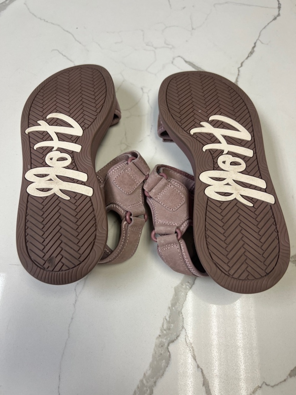 HOFF Ibiza Blush Pink Sport Sandals Size 7.5 EU 38Velcro Strap Comfort Platform - Picture 10 of 11